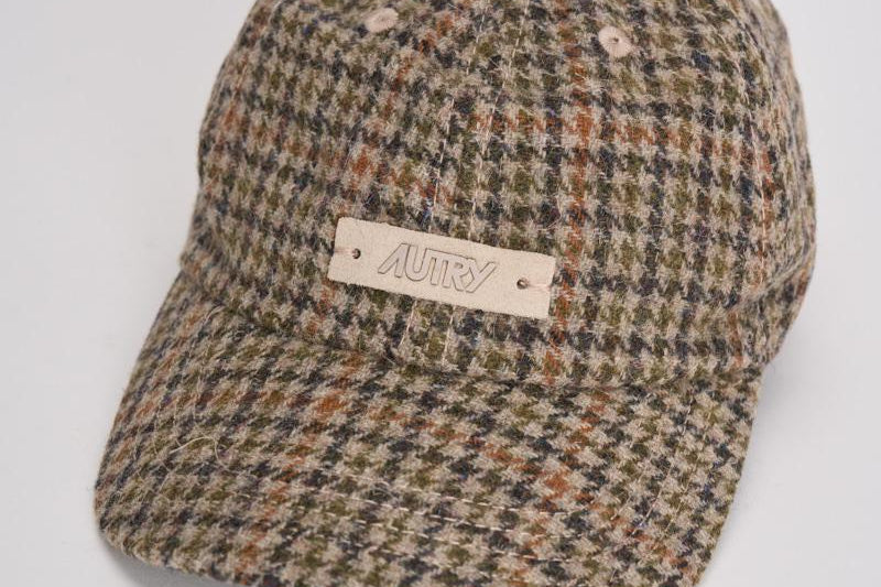 Cappellino uomo in check lana beige ACPU S6BP AUTRY 