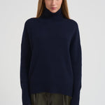 Dolcevita donna Heidi in cashmere blu 202113 NAVY LISA YANG 
