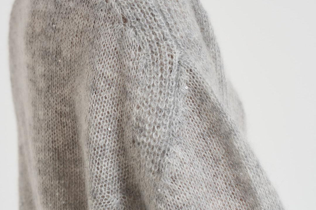 Dolcevita donna in mohair grigio chiaro L5WG58 X47 LIVIANA CONTI 