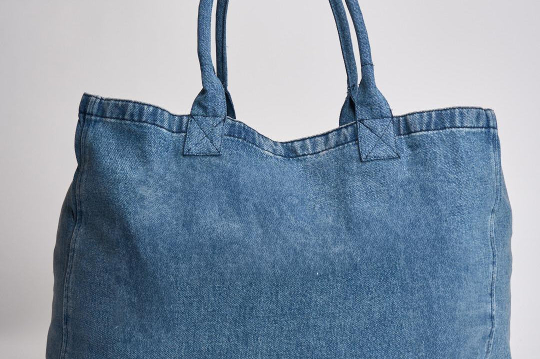 Borsa donna shopping in denim 11857 WHD59SHADOWBLUE ANINE BING 
