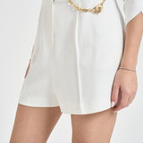 Short donna con catena bianco SH005 360 ELISABETTA FRANCHI 