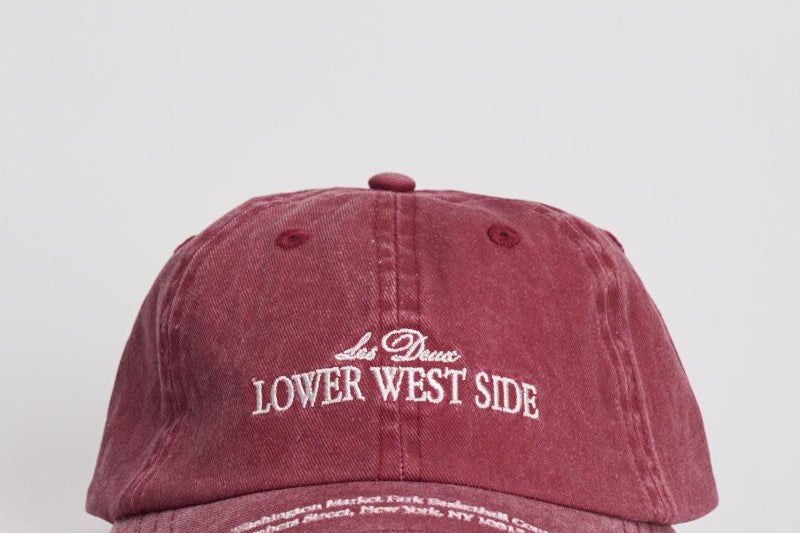Cappellino uomo in denim rosso 1000527 641 LES DEUX 