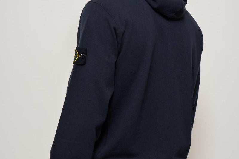Felpa uomo con zip blu 6100021 S0060V0020 STONE ISLAND 