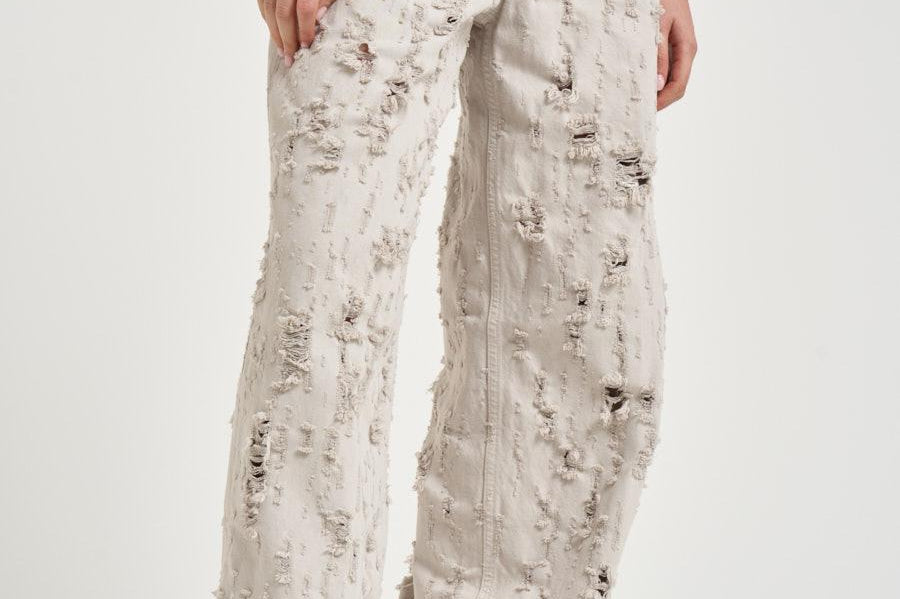 Jeans donna Bethany con rotture grigio BETHANYBULLDESTROY WINDGREY HAIKURE 