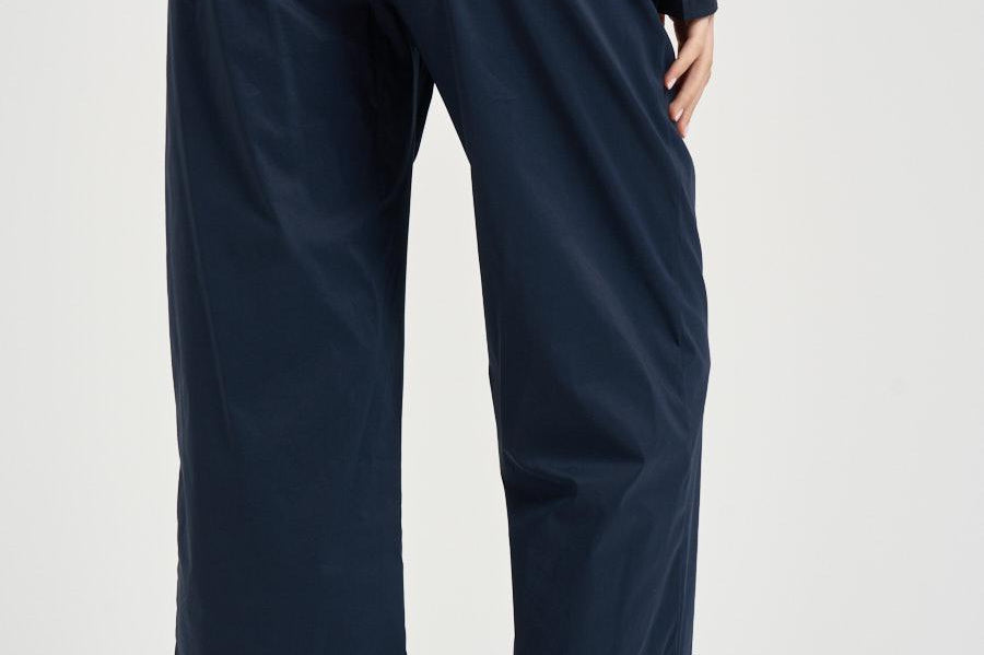 Pantalone donna in popeline blu notte L6SK86 N08 LIVIANA CONTI 