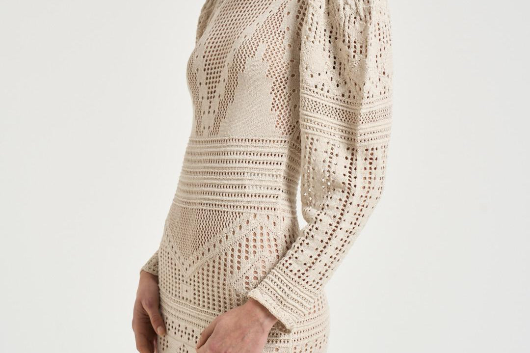 Abito donna Dione crochet ecru RO1026FA D1L08I90BE ISABEL MARANT 