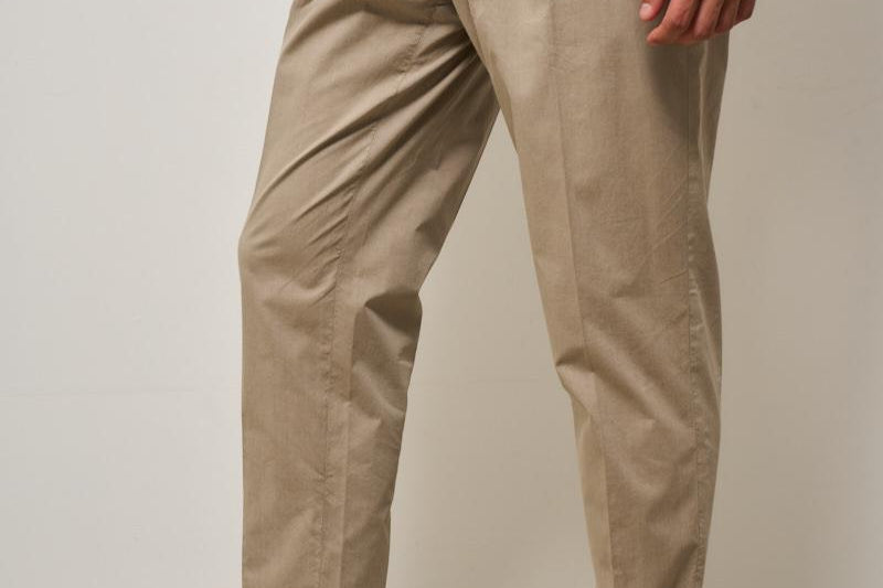 Pantalone uomo carrot fit beige IRNO 253019 SANTANIELLO 