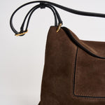 Borsa donna "Penelope" Slouch in suede testa di moro 000148 PALISSANDERSUEDE WANDLER 