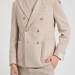 Giacca uomo doppiopetto beige 2813 557013 L.B.M. 