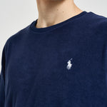 T-shirt uomo girocollo in spugna blu 710A12492 005 RALPH LAUREN 