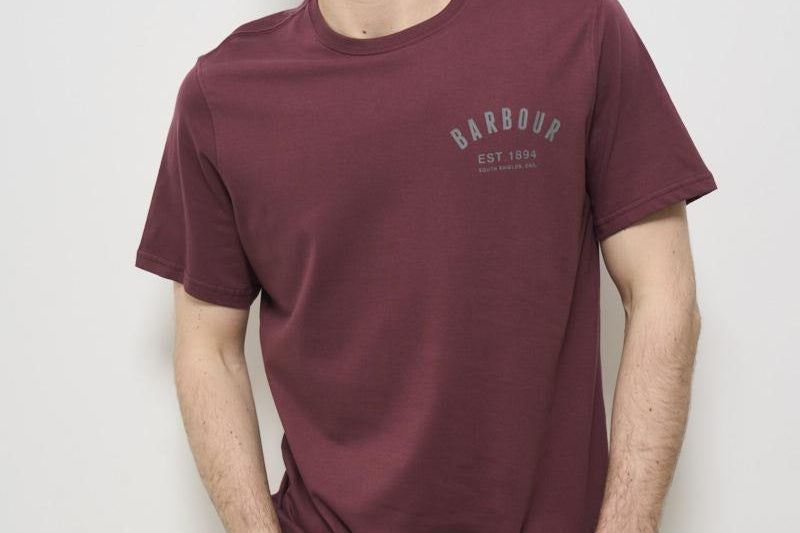 T-shirt uomo girocollo bordeaux MTS0502 PU12 BARBOUR 