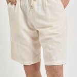 Bermuda uomo in lino panna 26P717 04 PERFECTION 