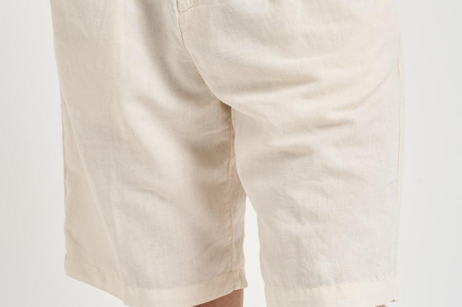 Bermuda uomo in lino panna 26P717 04 PERFECTION 