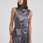 Top con fusciacca donna 725FW7709S SMOKEGRAY DANAME 