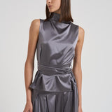 Top con fusciacca donna 725FW7709S SMOKEGRAY DANAME 