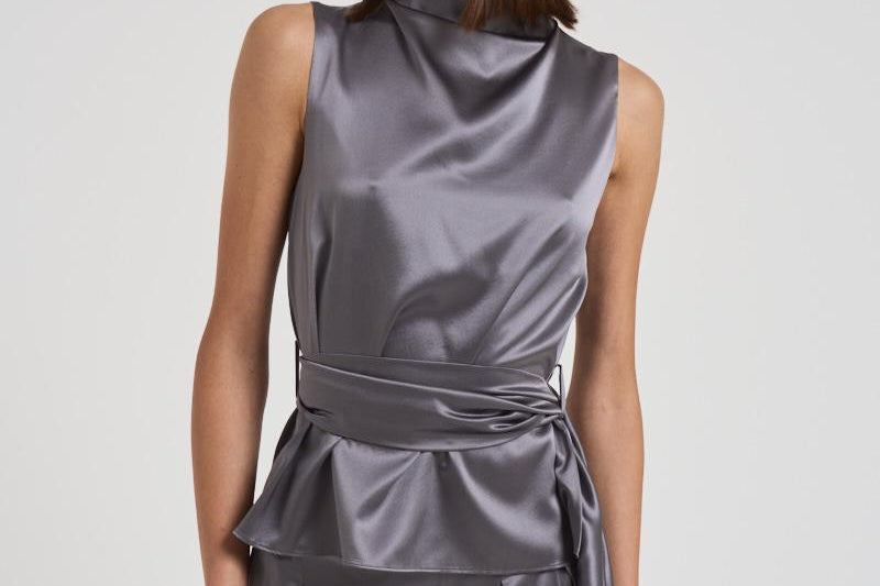 Top con fusciacca donna 725FW7709S SMOKEGRAY DANAME 