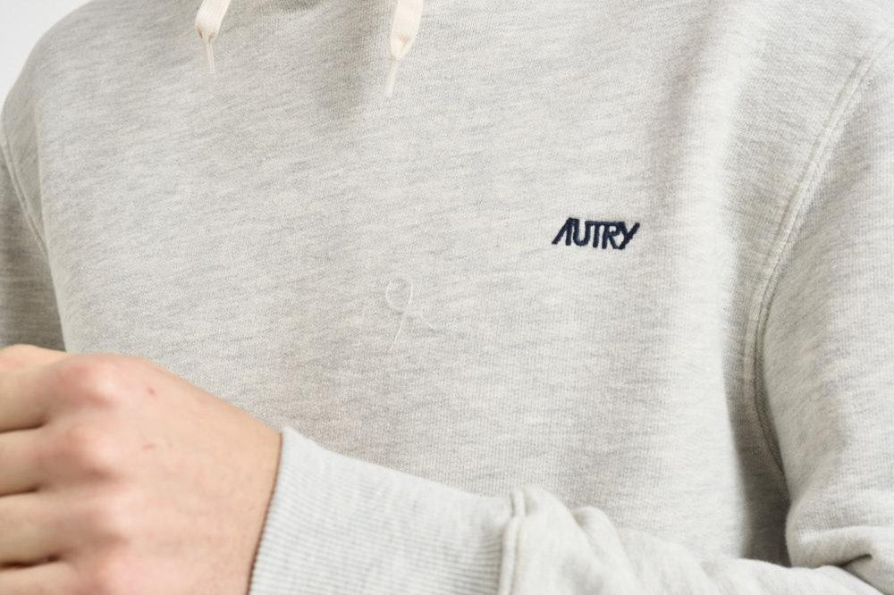 Felpa uomo con cappuccio grigia HOPM 002M AUTRY 