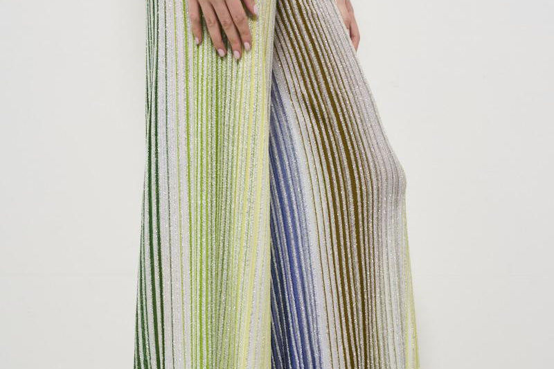Pantalone donna a righe DS25SI0B BK042DSM9N9 MISSONI 