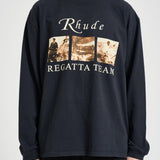 T-shirt uomo manica lunga con stampa nera TT14012 6009BLACK RHUDE 