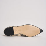 Ballerina donna in pelle stampata pitonata MOAP8MFL CREAMY AEYDE 