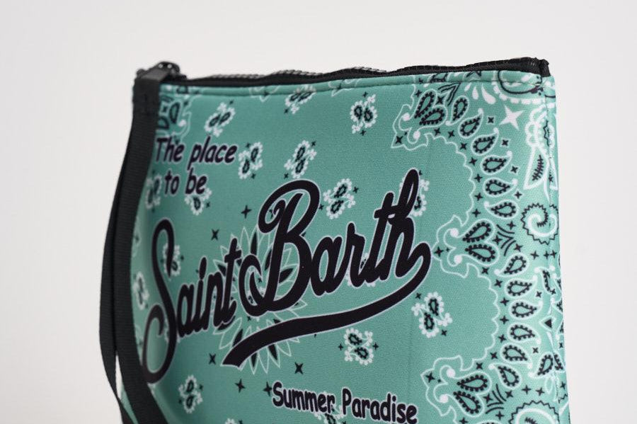 Pochette donna Aline a fantasia verde acqua ALINE 01094L MC2 SAINT BARTH 