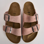 Sandalo donna Arizona in suede rosa 1031651 PINK BIRKENSTOCK 