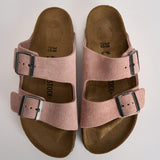 Sandalo donna Arizona in suede rosa 1031651 PINK BIRKENSTOCK 