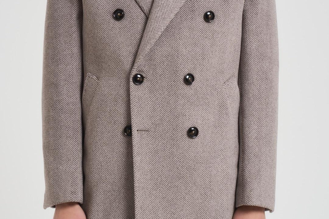 Cappotto uomo doppiopetto grigio MAINE MCPS126MORO ACCADEMIE TESSILI 