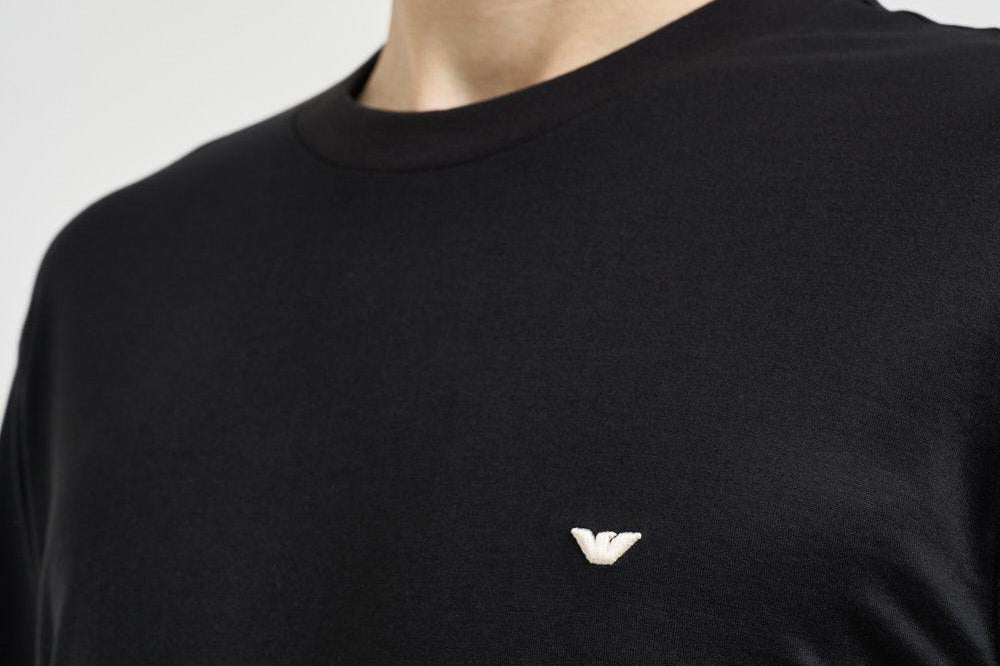 T-shirt uomo nera a maniche corte EM004592 AF13747UC001 EMPORIO ARMANI 