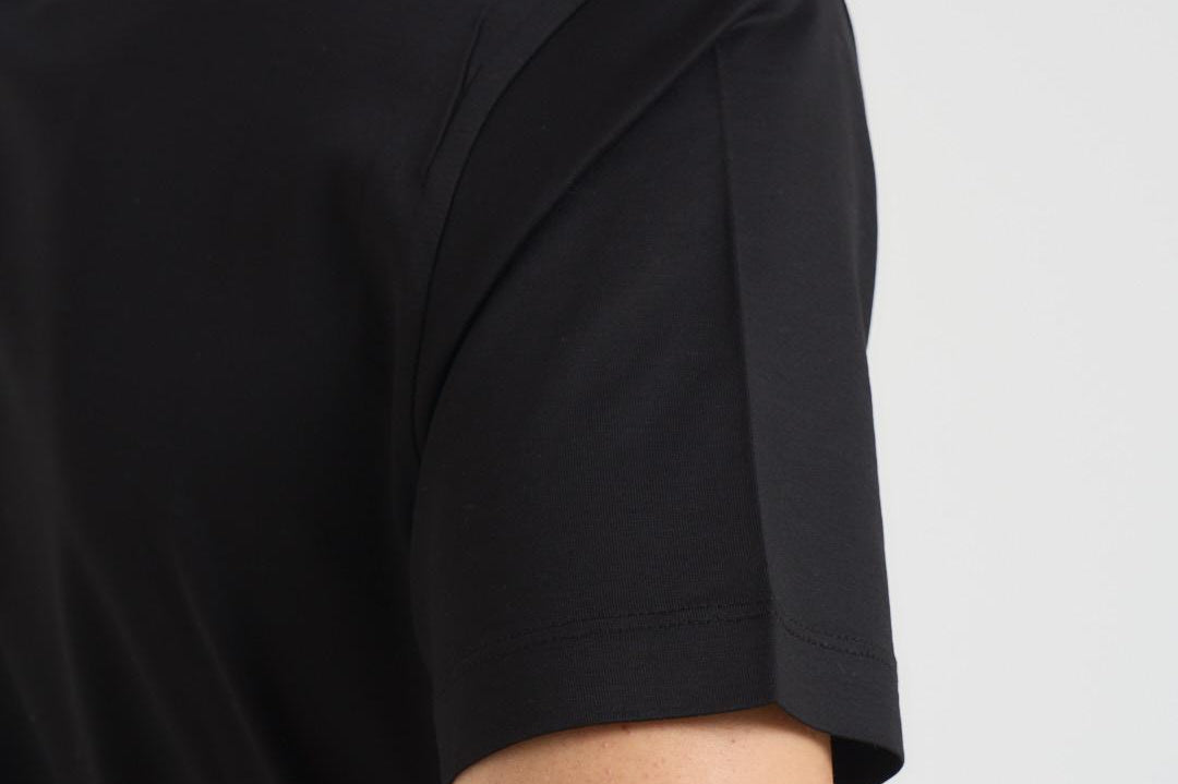 T-shirt uomo nera con logo bianco 8N1TD8 1JVZ0999 EMPORIO ARMANI 