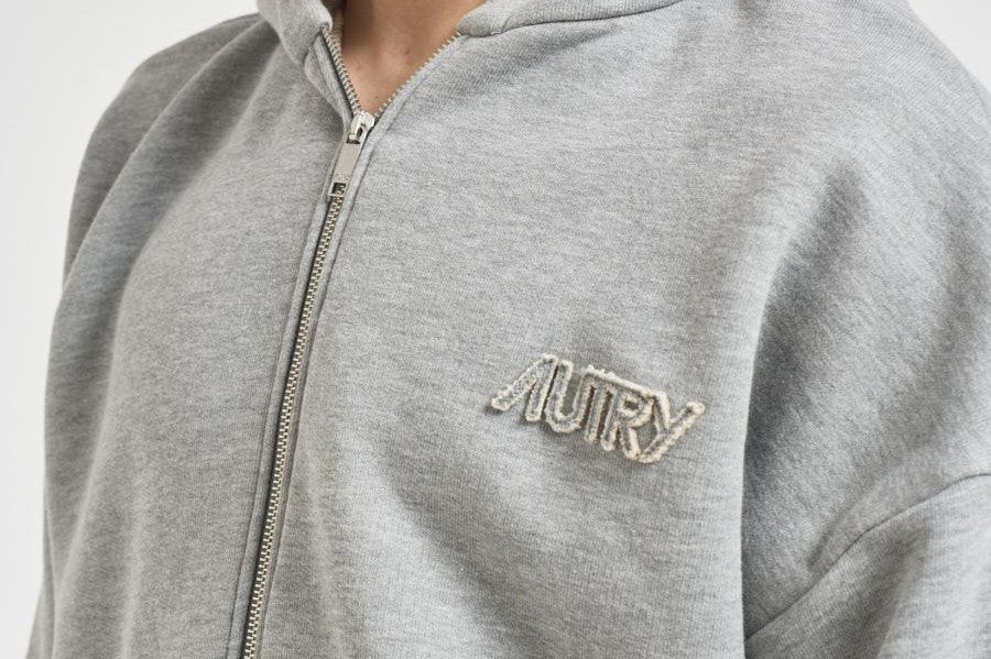 Felpa uomo cappuccio grigia HIPX 032D AUTRY 