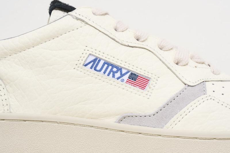 Sneakers uomo Medalist bianche e verdi AULM NE05 AUTRY 