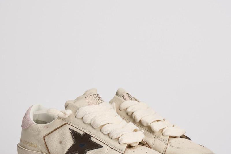 Sneakers donna Stardan bianche e rosa GWF00128 F00727682942 GOLDEN GOOSE 