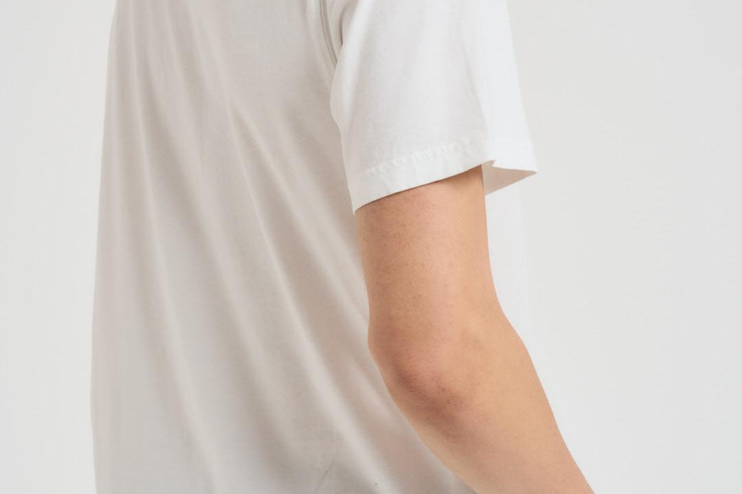 T-shirt uomo girocollo panna con ricamo ARNOTTWM CAR10EMB MC2 SAINT BARTH 