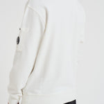 Felpa uomo gircollo bianca SS718A 006372G103 CP COMPANY 
