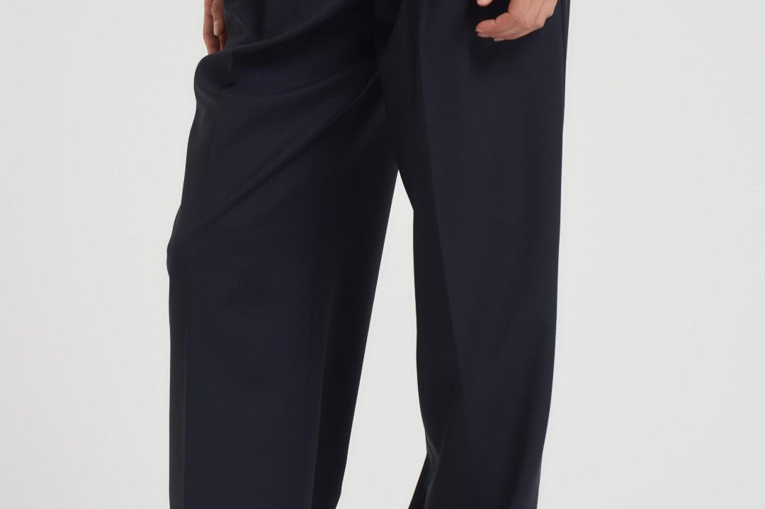 Pantalone donna a palazzo blu BERGAMO 008 MAX MARA STUDIO 