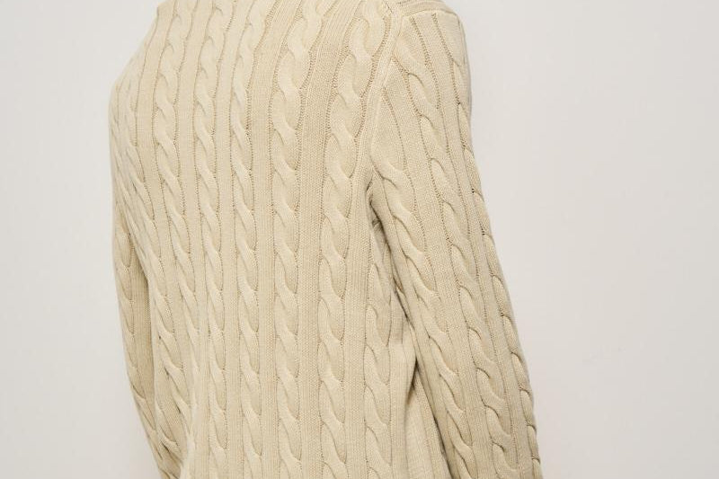 Maglia uomo a treccia ecru 710965867 001 RALPH LAUREN 