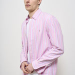 Camicia uomo a righe rosa Oxford 710928918 004 RALPH LAUREN 