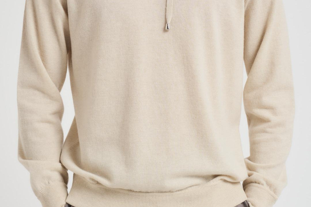 Felpa uomo in maglia panna H01ML2A WC12R030 FILIPPO DE LAURENTIS 