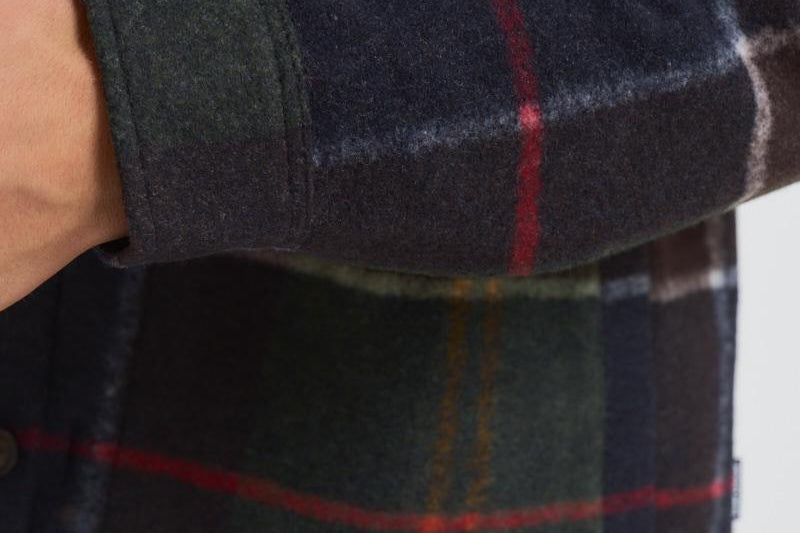 Giacca uomo tartan verde e blu MOSS0400 TN11 BARBOUR 