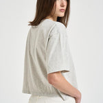 T-shirt donna girocollo grigio melange 12557 GRM1GREY MELANGE ANINE BING 