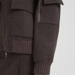 Giubbotto donna in lana grigio D431747 LEAK886MORO P.a.r.o.s.h. 