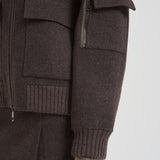 Giubbotto donna in lana grigio D431747 LEAK886MORO P.a.r.o.s.h. 