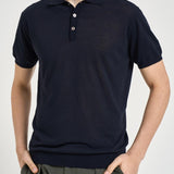 Polo uomo in maglia blu notte M060526 151 ACCADEMIE TESSILI 