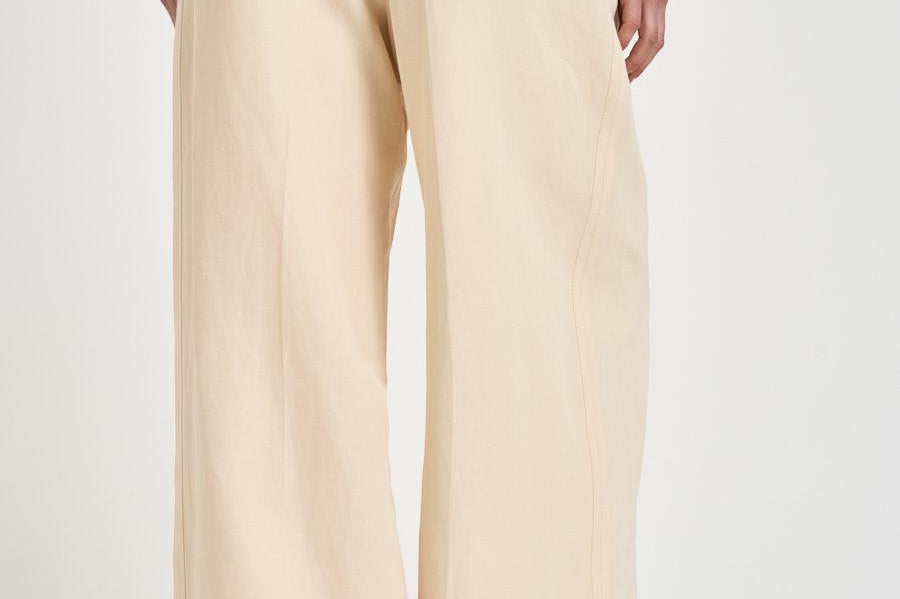 Pantalone donna wide leg crema HAYDA SOFTSEPIA IRO 