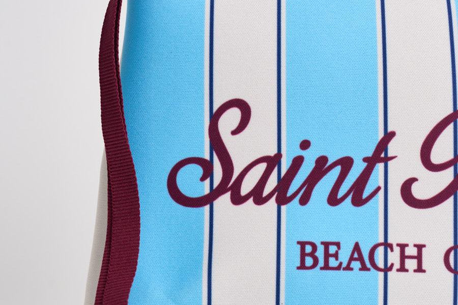 Pochette donna Aline fantasia a righe celesti e bianche ALINE 00605L MC2 SAINT BARTH 