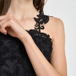 Top donna con ricami nero W08170581 BLACK MAURIZIO MYKONOS 