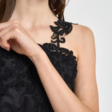 Top donna con ricami nero W08170581 BLACK MAURIZIO MYKONOS 