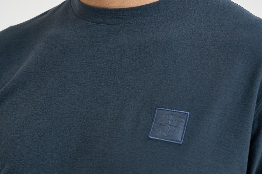 T-shirt uomo girocollo blu petrolio 2100021 S0F11V002E STONE ISLAND 