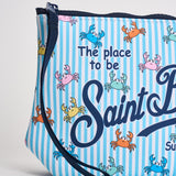 Pochette donna Aline con granchi celeste ALINE 01081L MC2 SAINT BARTH 